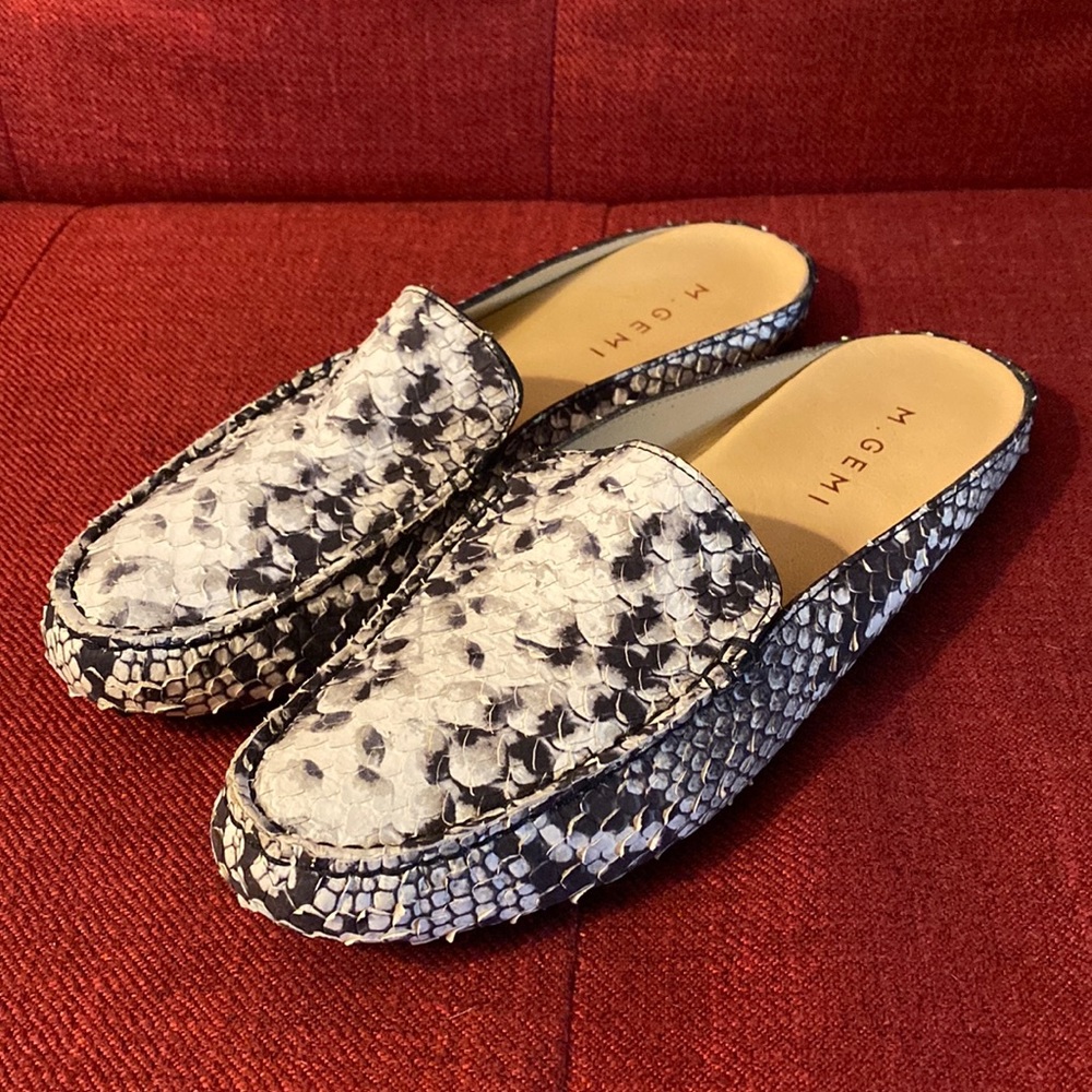 M. GEMI The Felize Mule Snake Print - BARELY WORN
